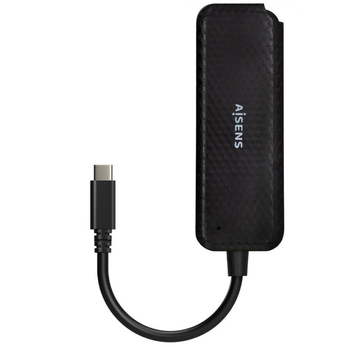 Aisens Hub USB 3.1 USB-C con 4 Puertos Tipo-A, Negro, 15cm